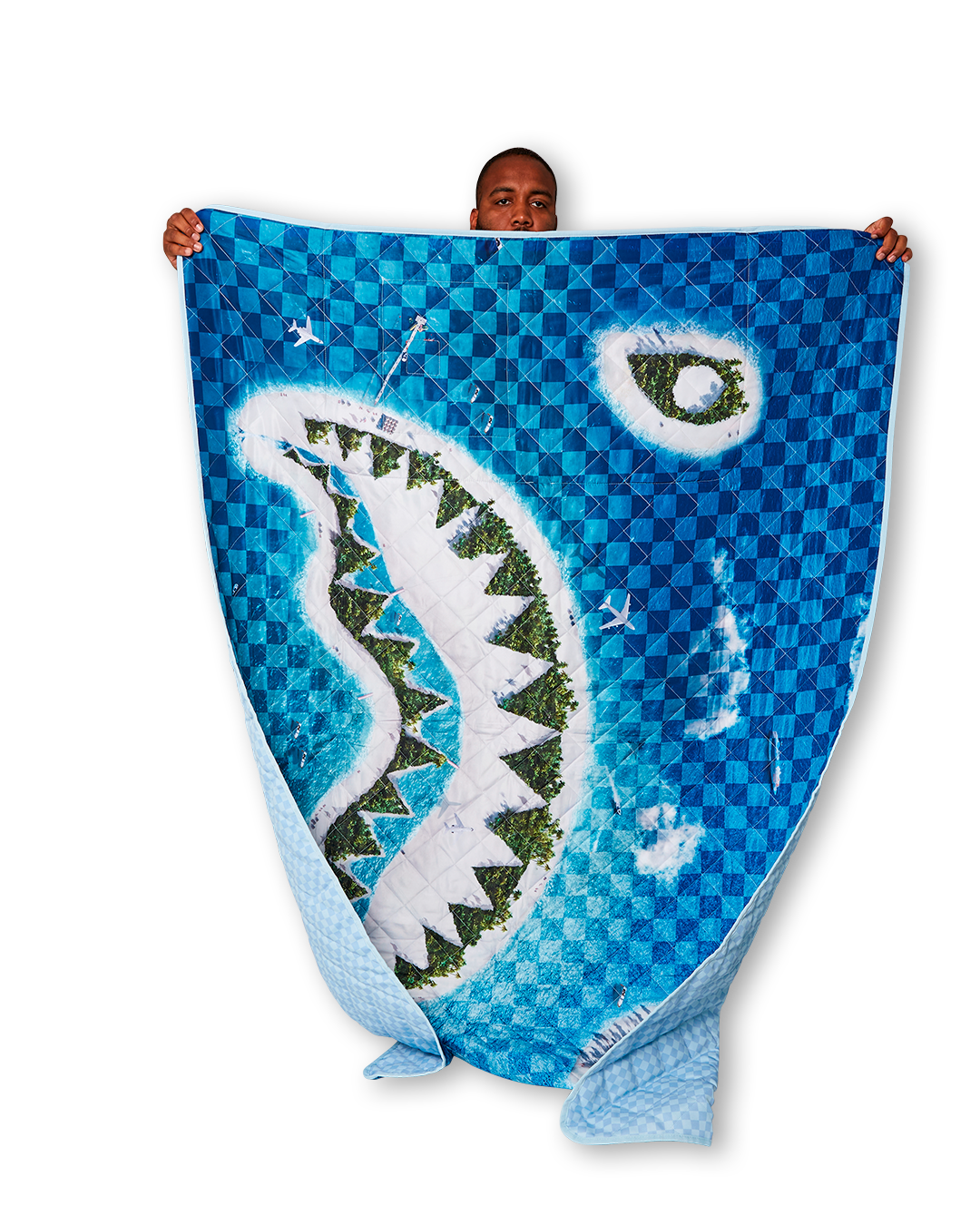 SHARK ISLAND PACKABLE BEACH MAT BLANKET WATER RESISTANT CONVERTIBLE TOTE - Image 19