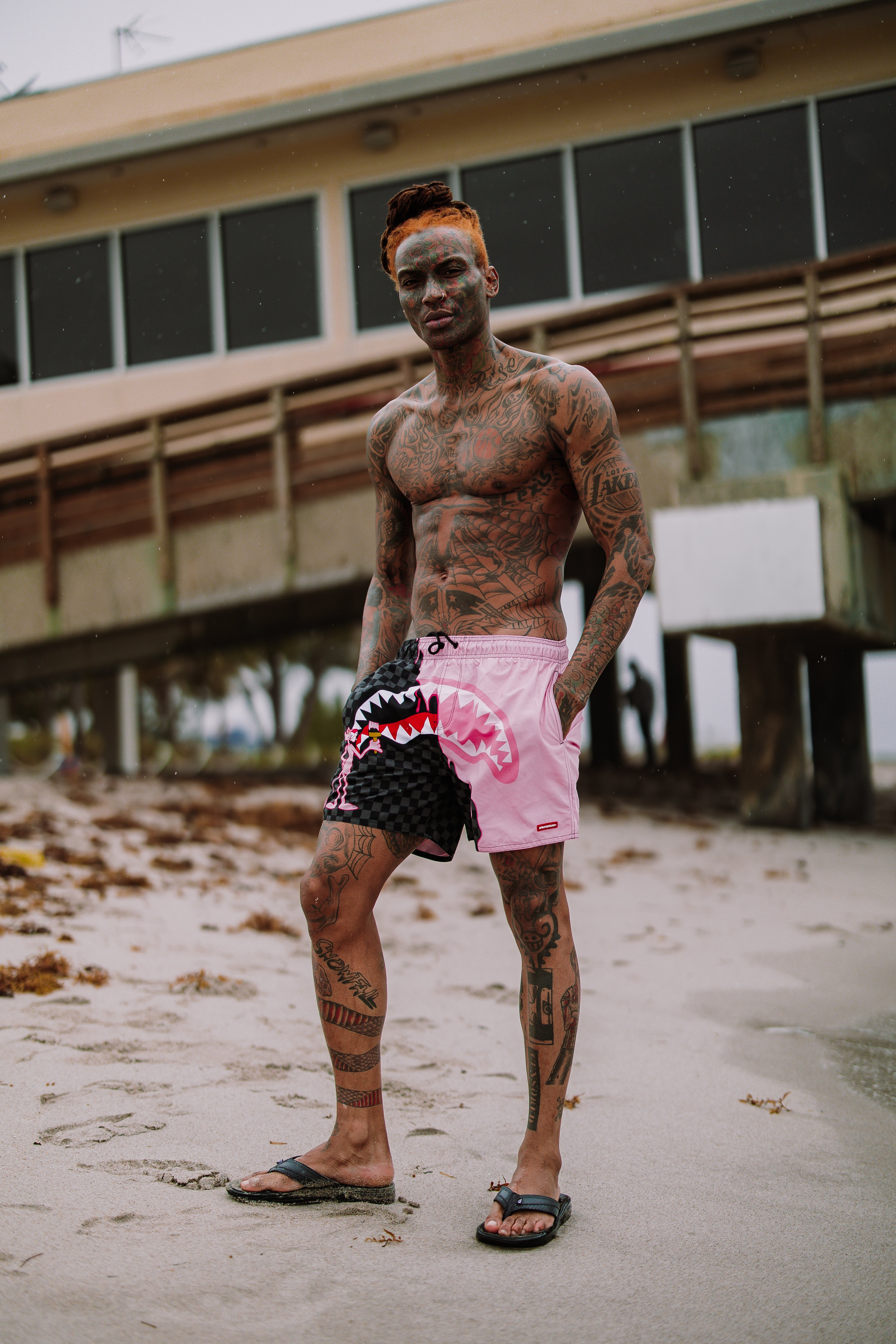 PINK PANTHER PINK PAINTER SWIM SHORTS - Image 6