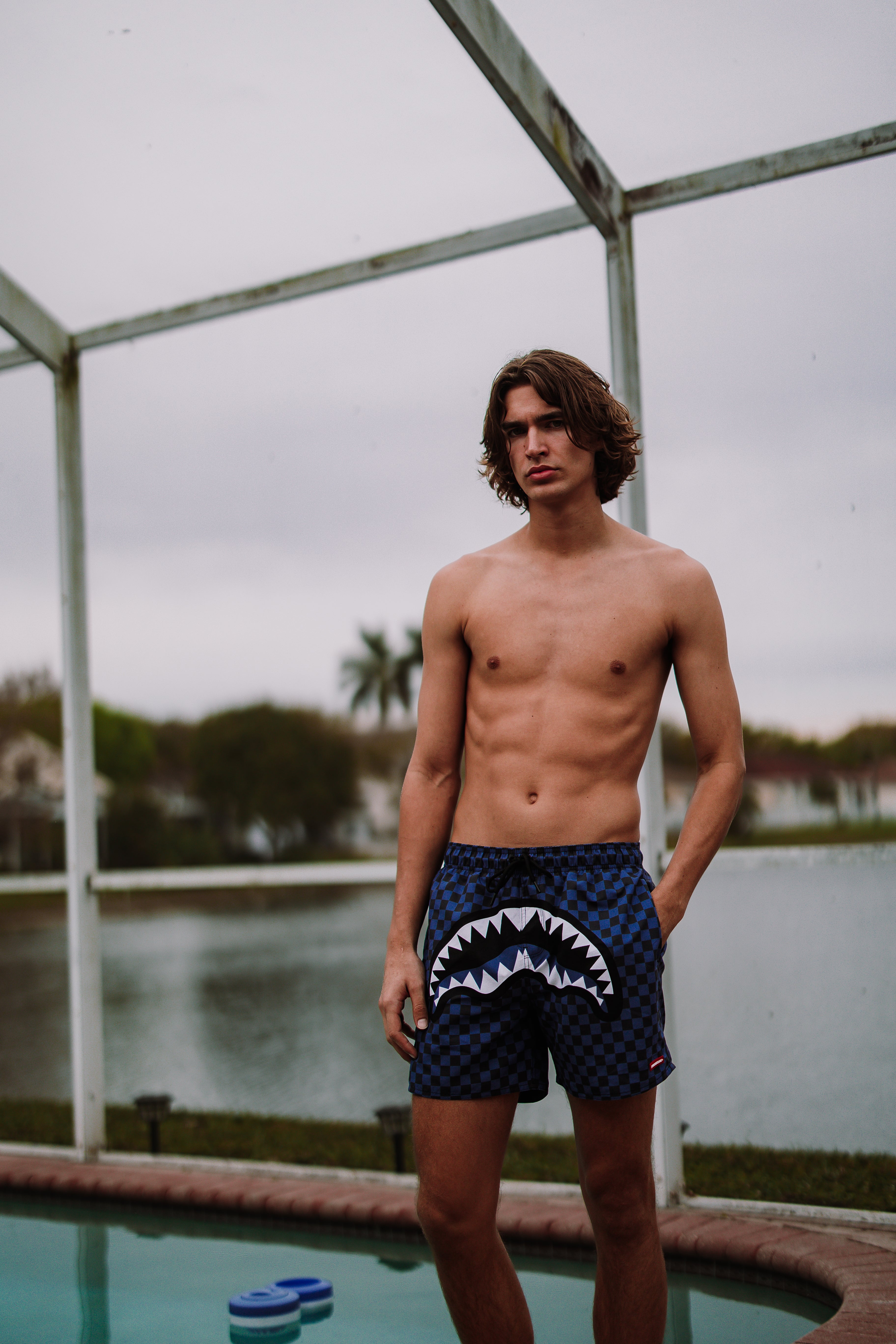 MIDNIGHT MAGIC SHARKS IN PARIS SWIM SHORTS - Image 4