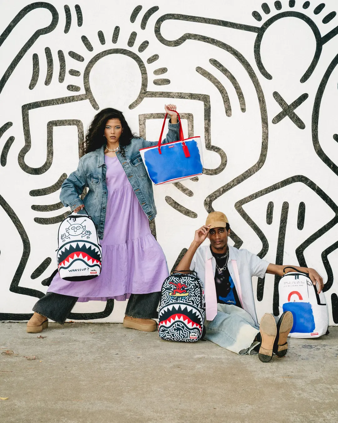 KEITH HARING THE BIG BLUE PURSE ART TOTE - Image 12